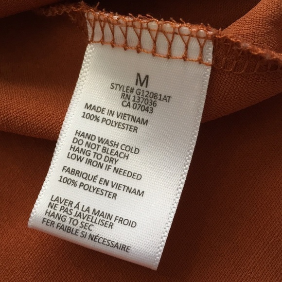 Paper Crane Orange Tank Top Button Down Medium - Picture 7 of 7